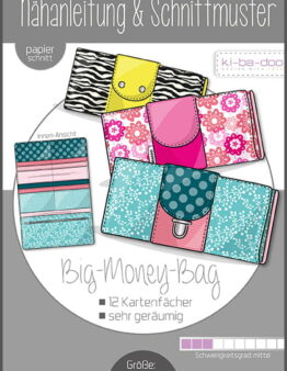 Papierschnittmuster Kibadoo Geldbörse Big Money Bag