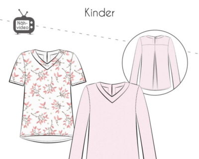 Papierschnittmuster Fadenkäfer Bluse Elena Kinder