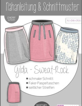Papierschnittmuster Kibadoo Sweat Joggin-Rock Gilda Damen Gr. 32-48