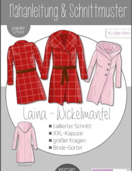 Papierschnittmuster Kibadoo Damen-Mantel LAINA Gr. 32-48