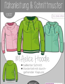 Papierschnittmuster Kibadoo Damen Hoodie MAelice Gr. 32-58