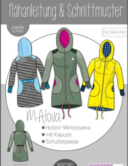 Papierschnittmuster Kibadoo MAlova Damen-Parka Gr. 32-48