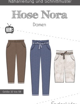 Papierschnittmuster Fadenkäfer Hose Nora Damen