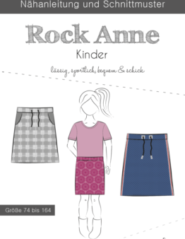 Papierschnittmuster Fadenkäfer Rock Anne Kinder