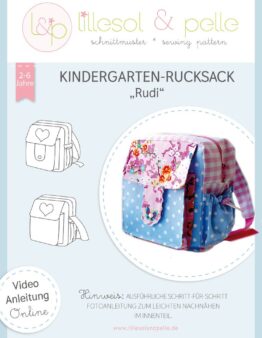 Papierschnittmuster lillesol Kindergartenrucksack Rudi