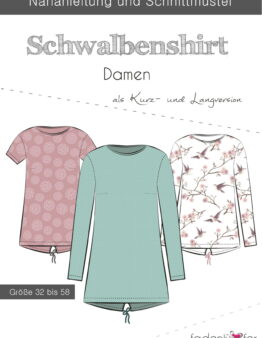 Papierschnittmuster Fadenkäfer Schwalbenshirt Damen
