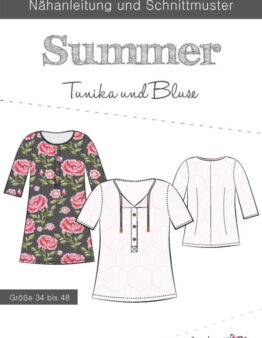 Papierschnittmuster Fadenkäfer Summer Damen Tunika, Bluse