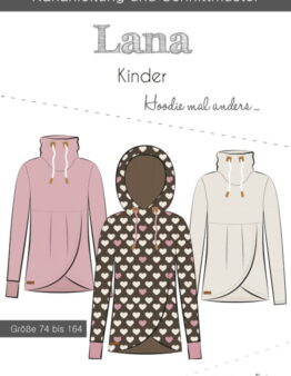 Papierschnittmuster Fadenkäfer Lana Kinder Hoodie mal anders