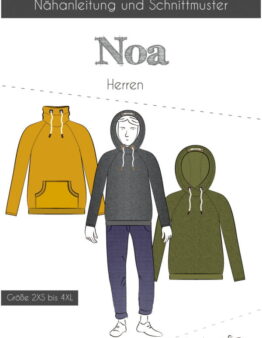 Papierschnittmuster Fadenkäfer Noa Herren Raglan Pullover / Hoodie