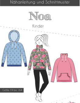 Papierschnittmuster Fadenkäfer Noa Kinder Raglan Pullover / Hoodie
