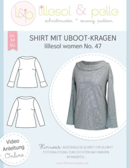 Papierschnittmuster lillesol women No.47 Shirt mit Uboot-Kragen