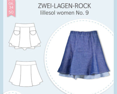 Papierschnittmuster lillesol women No.9 Zwei-Lagen-Rock