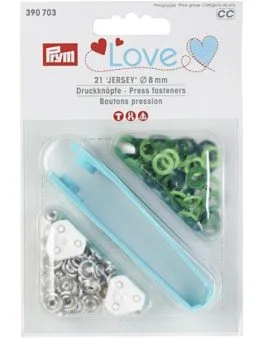 Prym Druckknopf Jersey Color 8 mm grün (390703)