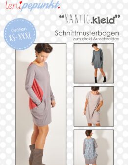 Papierschnittmuster KANTIG.kleid von LeniPepunkt