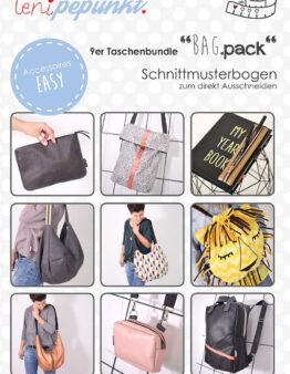 Papierschnittmuster BAG.pack 9er Taschen-Bundle von LeniPepunkt