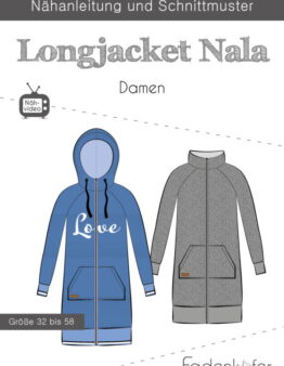 Papierschnittmuster Fadenkäfer Longjacket Nala Damen
