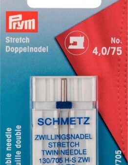 Prym Doppel-Nähmaschinennadel (154913) 130/705 Stretch 75/4,0 mm