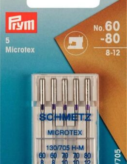Prym Nähmaschinennadeln (154940) 130/705 Microtex 60-80