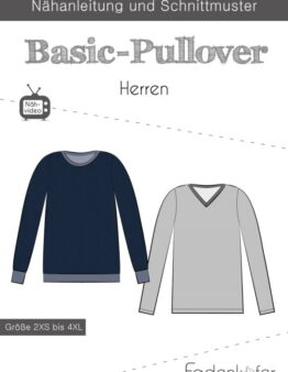Papierschnittmuster Fadenkäfer Basic - Pullover Herren