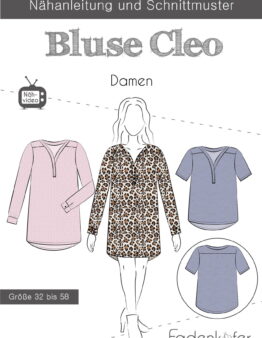 Papierschnittmuster Bluse Cleo Damen