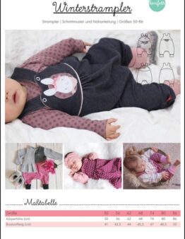 Papierschnittmuster Konfetti Winterstrampler