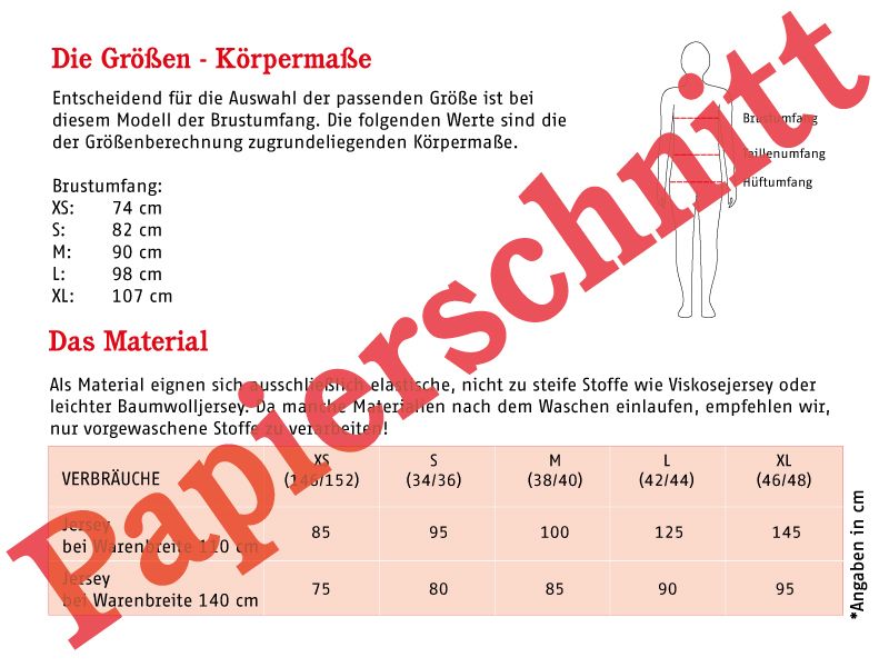 Papierschnittmuster von Studio Schnittreif " Frau Josy "