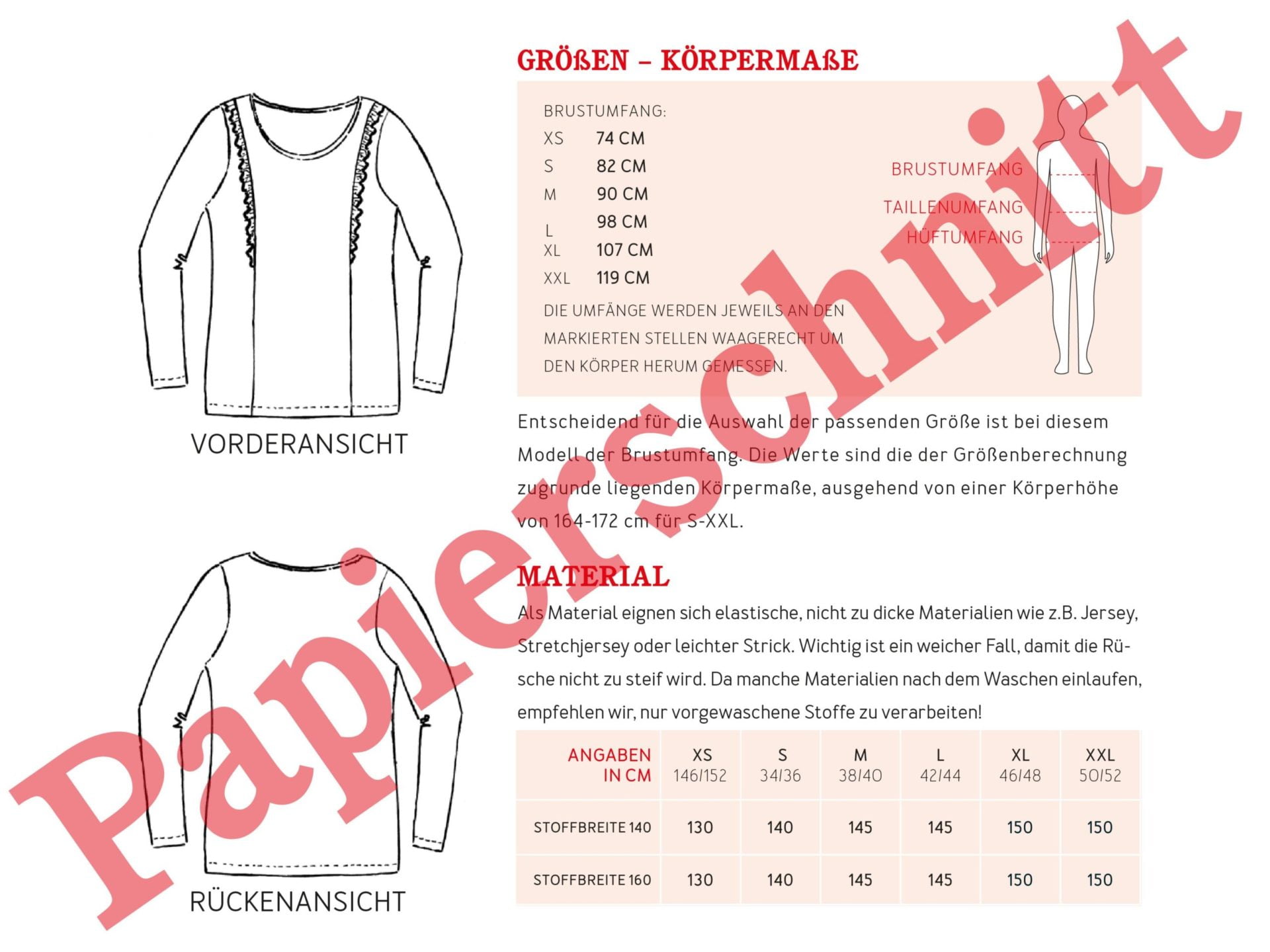 Papierschnittmuster von Studio Schnittreif " Frau Sara "