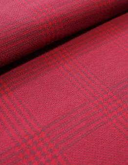 Jacquard Glen Check kirsche von Stoffonkel