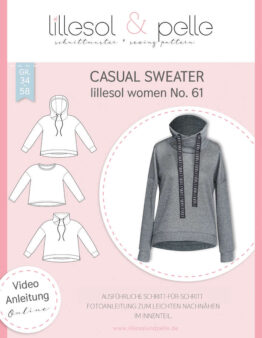 Papierschnittmuster lillesol women No.61 Casual Sweater mit Video-Nähanleitung* ✂✂✂