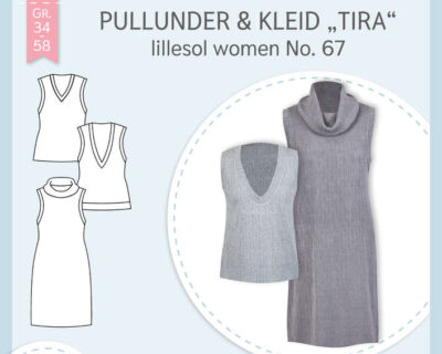 Papierschnittmuster lillesol women No.67 Pullunder & Kleid „Tira“ mit Video-Nähanleitung*✂✂✂