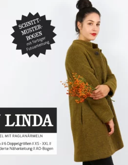 Papierschnittmuster von Studio Schnittreif Frau Linda Kurzmantel XS bis XXL