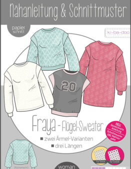 Papierschnittmuster Kibadoo Damen Fraya Flügel Sweater Gr. 32-58