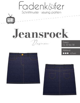 Papierschnittmuster Fadenkäfer Jeansrock Damen