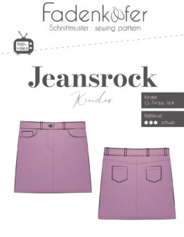 Papierschnittmuster Fadenkäfer Jeansrock Kinder
