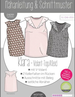 Papierschnittmuster Kibadoo Klara Top und Kleid Gr. 32-48