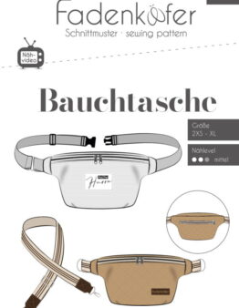 Papierschnittmuster Fadenkäfer Bauchtasche