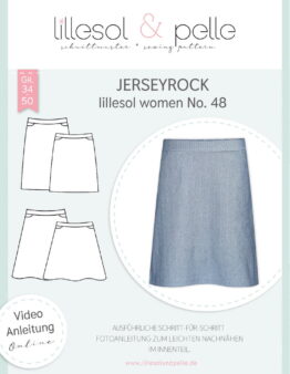 Papierschnittmuster lillesol women No.48Jerseyrock