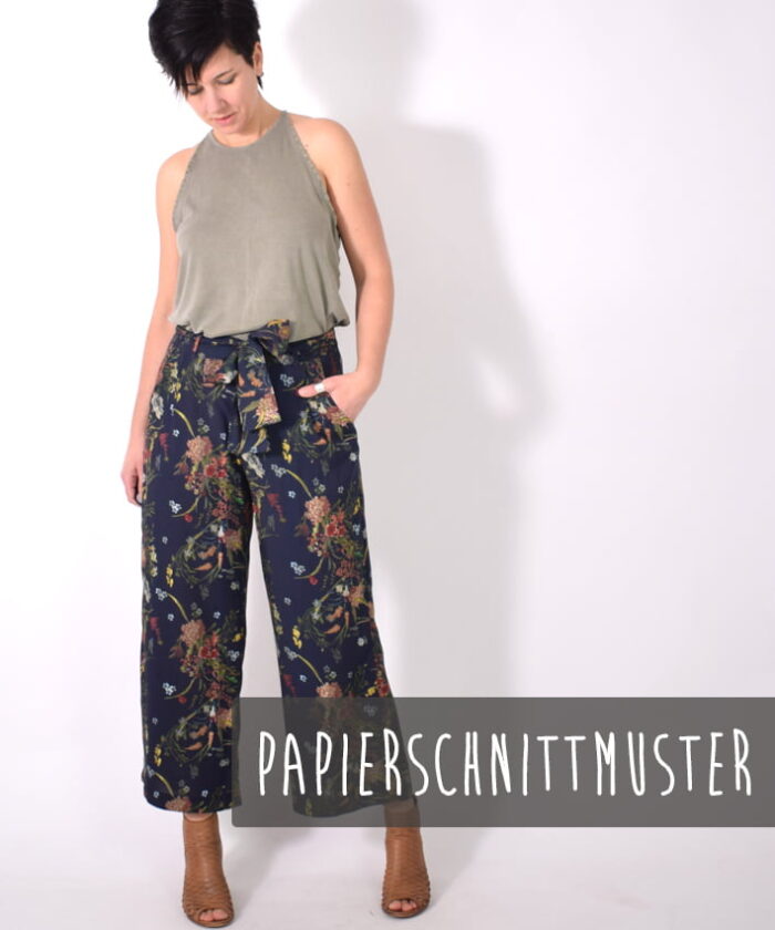 Papierschnittmuster Culotte Hose Gr. 32 - 58 von LeniPepunkt
