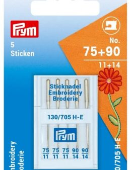 Prym Nähmaschinennadeln Sticken (154935) 130/705  75-90