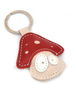Schlüsselanhänger Fliegenpilz aus Leder