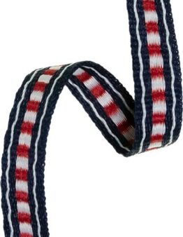 Band 10mm Farbe 722 rot, schwarz, weiss (198626)