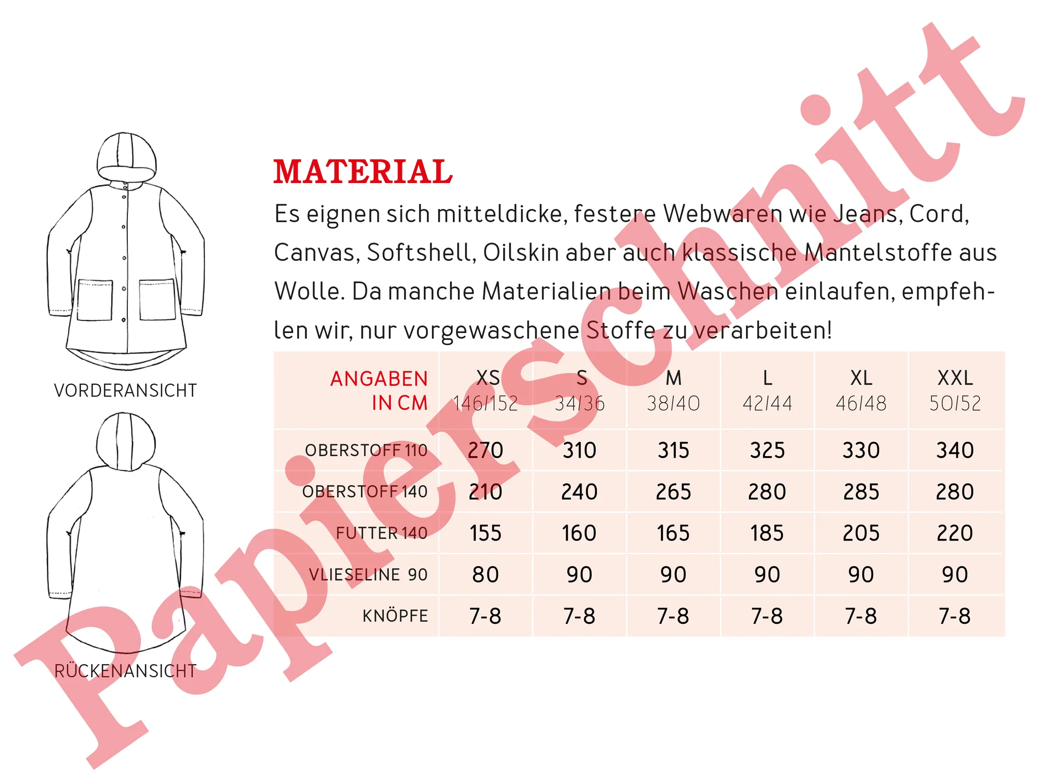 Papierschnittmuster von Studio Schnittreif Frau Karo XS bis XXL