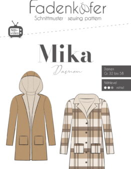 Papierschnittmuster Fadenkäfer Mantel Mika Damen