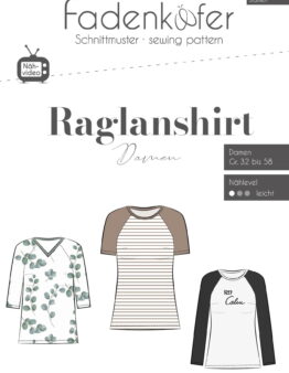 Papierschnittmuster Fadenkäfer Raglanshirt Damen