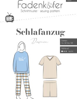 Papierschnittmuster Fadenkäfer Schlafanzug Damen