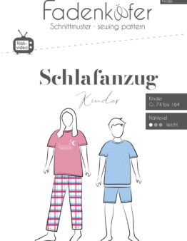 Papierschnittmuster Fadenkäfer Schlafanzug Kinder