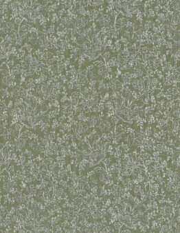 001620068 Leinen grün weiss geblümt  von Westfalenstoffe