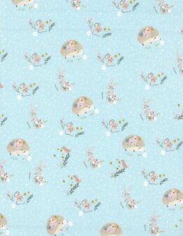 Interlock-Jersey Digitaldruck 001706286 Igel, Mäuschen, Blumen von Westfalenstoffe