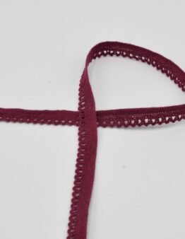 Häkelborte 10mm in bordeaux 519 (XLA12)