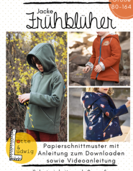 Papierschnittmuster Jacke Frühblüher von Lotte & Ludwig Gr. 80-164